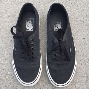 Sparkly Black Low Top Vans | Womens 8.5 / Mens 7